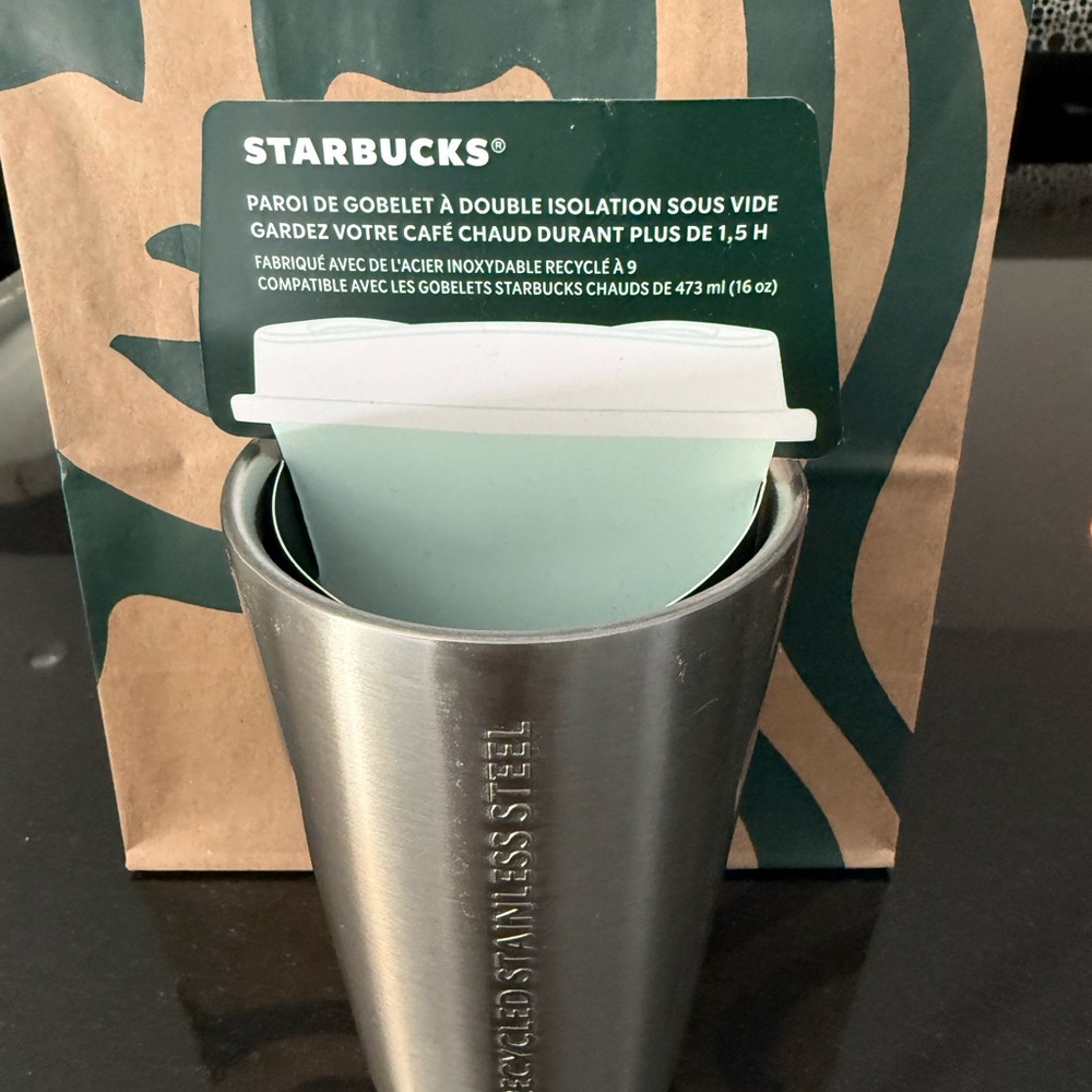 Starbucks Vacuum Insulated Cup Sleeve in Mint and White - Picture 5 of 6
